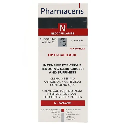 -----Opti-Capilaril-SPF154-ezgif.com-resize کرم دور چشم لهستانی فارماسریز Pharmaceris Opti Capilaril SPF15 ضد تیرگی 15 میل - Image 1
