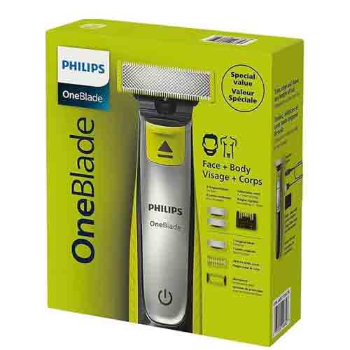 Philips-Shaver-OneBlade-Face+Body ماشین اصلاح صورت و بدن کانادایی فیلیپس Philips Oneblade Face + Body Qp2834/60 - Image 1