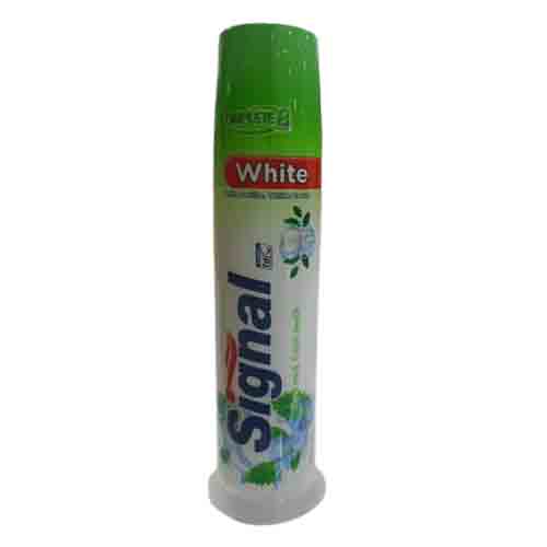 Signal-Complete-Care-8-Whitening-Toothpaste خمیردندان پمپی سفید کننده سیگنال Signal Complete Care 8 نعنایی 125 میل - Image 1