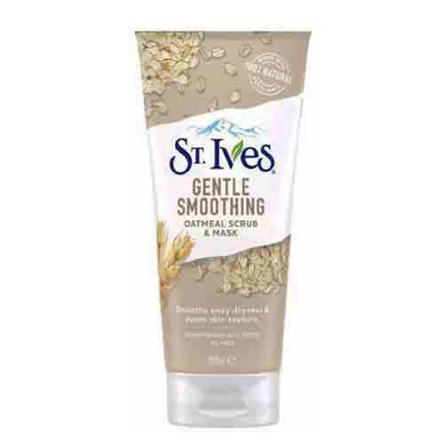 St.-Ives-Scrub-Oatmeal-Facial-Mask-150ml اسکراب و ماسک صورت هلندی سنت آیوز St. Ives تغذیه کننده و صاف کننده صورت با جو دوسر 150 میل - Image 1