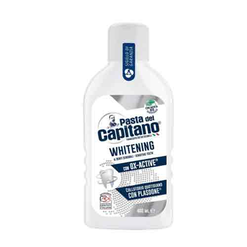Untitled-1 دهانشویه ایتالیایی پاستا دل کاپیتانو Pasta del Capitano Whitening مناسب دندان های حساس 400 میل - Image 1