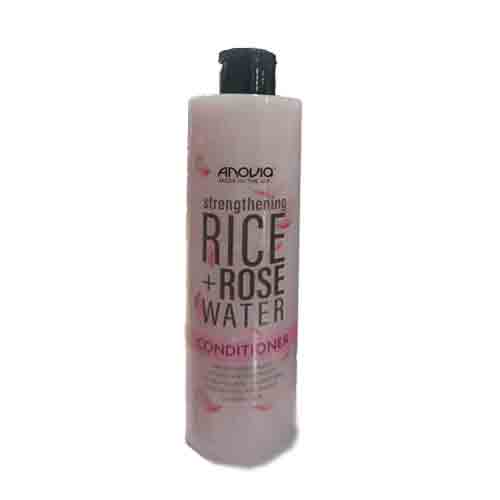 anova-strengthening-RICE-+-ROSE-WATER-CONDITIONER نرم کننده بریتانیایی آنویا Anovia RICE + ROSE WATER تقویت کننده حاوی آب برنج و گل رز 415 میل - Image 1