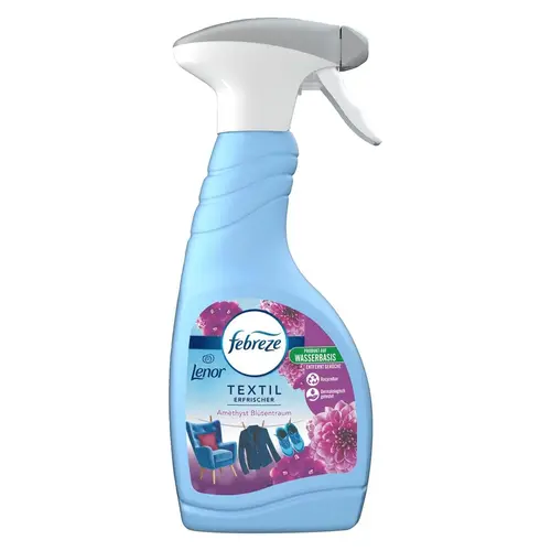51e0w9Ddx3L-ezgif.com-resize اسپری ایتالیایی خوشبو کننده پارچه فبرز Febreze Lenor Fabric با رایحه گل یاقوتی 500 میل - Image 1