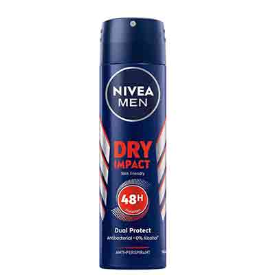 DRY-IMPACT اسپری ضد تعریق مردانه نیوآ Nivea Men Dry Impact ماندگاری 48 ساعته 150 میل - Image 1