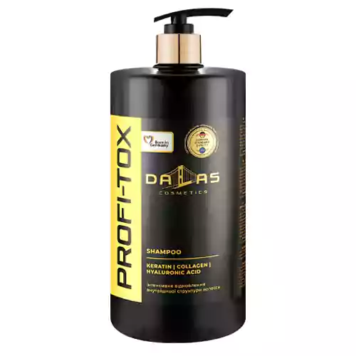 Dalas Cosmetics Profi-Tox Shampoo شامپو کراتین و کلاژن آلمانی دالاس Dalas Cosmetics Shampoo مناسب موهای نازک و شکننده 1000 میل - Image 1