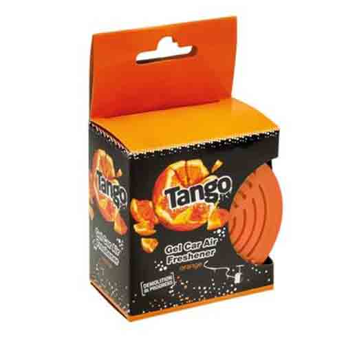 TANGO-CAR-AIR-FRESHENER-ASSORTED ژل خوشبو کننده خودرو بریتانیایی تانگو Tango - Orange رایحه پرتقال 70 گرم - Image 1