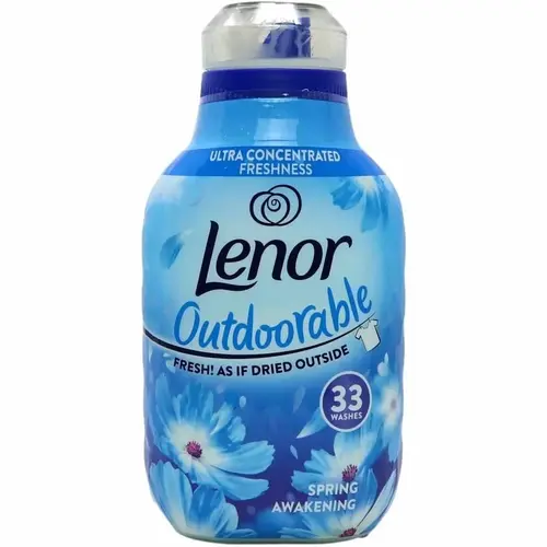 ezgif-27d2ea9529c990 نرم کننده فابریک ایتالیایی لنور Lenor Fabric Spring Awakening با رایحه گل بهاری 33 بار شستشو 462 میل - Image 1