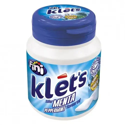 14920-ezgif.com-resize آدامس بدون قند اسپانیایی فینی Fini Comprar Klets Chicle Sin با طعم نعنا 100 گرم - Image 1