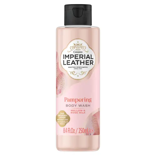 71A3COFUooL-ezgif.com-resize شامپو سر و بدن انگلیسی 2 در1 امپریال لدر Imperial Leather Mallow & Rose Milk با رایحه گل رز 500 میل - Image 1