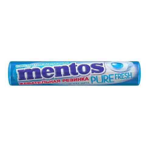 Chewing-gum-Mentos-with-mint-flavor-15.5g آدامس مغز دار ایتالیایی منتوس Mentos mint flavor با طعم نعناع 15 گرم - Image 1