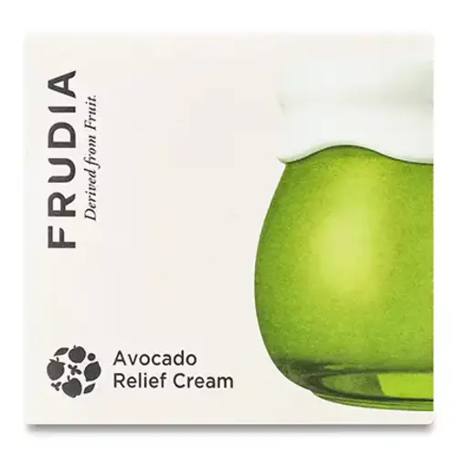 -Frudia-Avocado-55-1413389-ezgif.com-resize کرم تسکین دهنده آووکادو کره ای فرودیا FRUDIA Avocado Relief Face مناسب پوست های خشک و حساس 55 گرم - Image 1