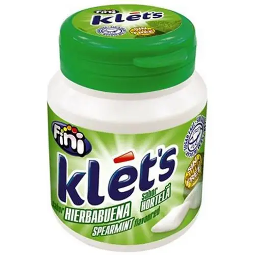 klets-chicle-sin-azucar-hierbabuena-70-unidades-ezgif.com-resize آدامس بدون قند اسپانیایی فینی Fini Comprar Klets Chicle Sin با طعم نعنا تند 100 گرم - Image 1