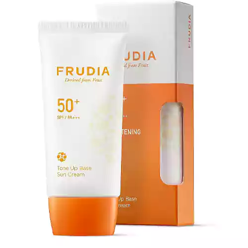 ukihepudjkcm ضد آفتاب کره ای تون آپ فرودیا FRUDIA Tone-Up Base Sun SPF50 مناسب انواع پوست 50 گرم - Image 1