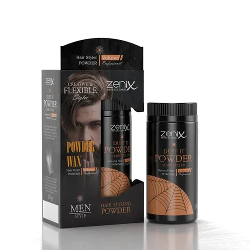 zen003-ezgif.com-resize پودر حالت دهنده مو مردانه زنیکس Zenix Hair Styling Powder مات کننده 20 گرم - Image 1