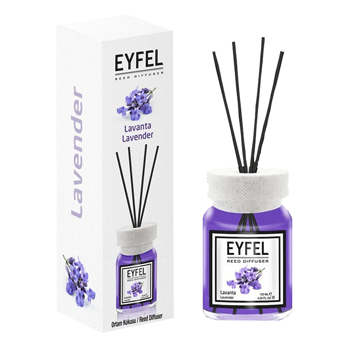 لوندر خوشبوکننده هوا ایفل اصل Eyfel Reed Diffuser Lavender Scent با رایحه لوندر (اسطوخودوس) 120 میل - Image 1