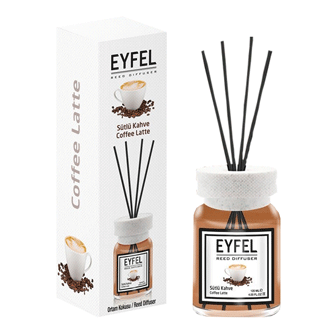 کافه-لته خوشبوکننده هوا ایفل اصل Eyfel Reed Diffuser Coffee Latte Scent با رایحه قهوه لته 120 میل - Image 1