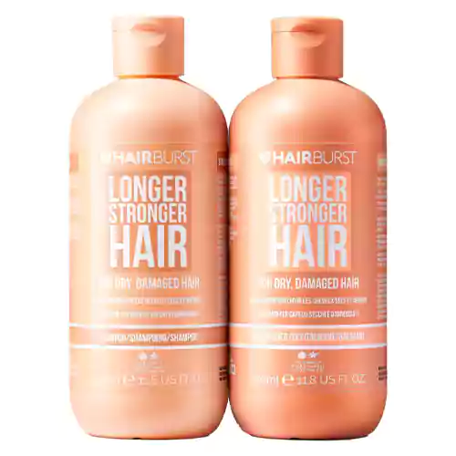 71FR7jSJ1XL._AC_SL1500_ شامپو و نرم کننده ضد ریزش مو انگلیسی هیر براست HAIR BURST Dry Damaged مناسب موهای خشک و آسیب دیده با رنگ و حرارت 700 میل - Image 1