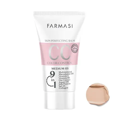 FARMASI-CC-CREAM-MEDIUM-03 copy سی سی کرم فارماسی FARMASI Medium رنگ شماره (03) 50 میل - Image 1