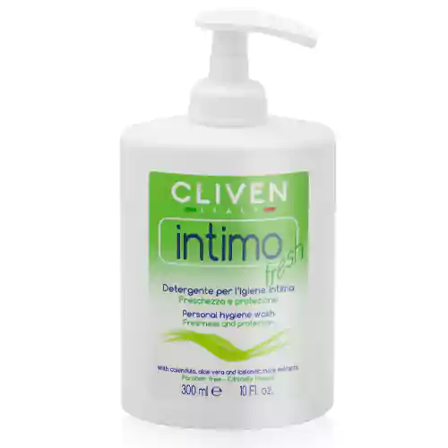 IMG_6188-1 ژل شستشوی بهداشتی بانوان ایتالیایی کلیون Cliven Intimo Personal Hygiene با رایحه آلوئهورا 300 میل - Image 1