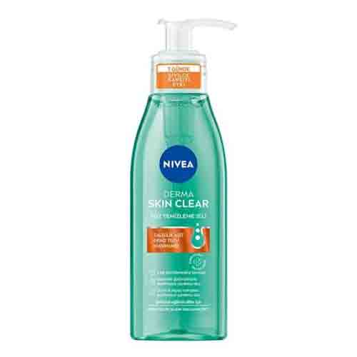 NIVEA-Derma-Skin-Clear-150ml-Facial-Cleansing-Gel---Pore-Purifying,-Oily-and-Combination-Skin ژل شستشوی صورت آلمانی نیوآ درما اسکین کلیر NIVEA مناسب پوست چرب و مختلط 150 میل - Image 1