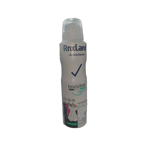 RnxLand Invisible اسپری ضدتعریق زنانه رنکسلند RnxLand Invisible با رایحه ملایم 150 میل - Image 1