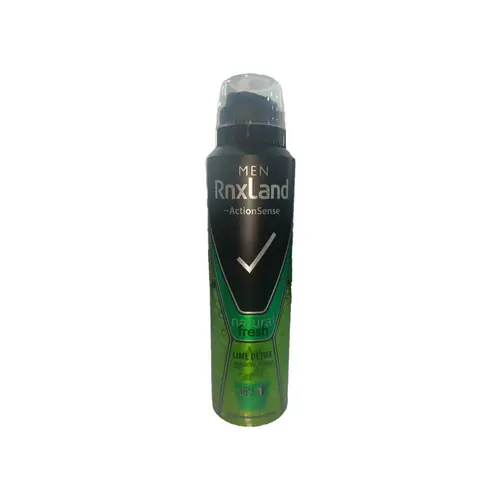 RnxLand fresh lime detox اسپری ضد تعریق مردانه رنکس لند RnxLand fresh lime detox با رایحه تازه لیمو 150 میل - Image 1