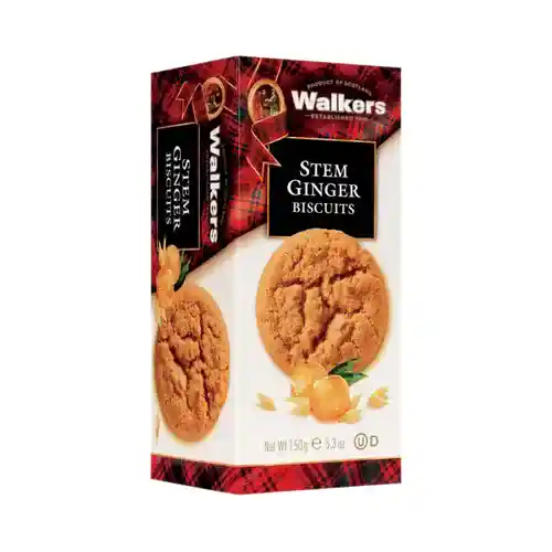 Walkers STEM GINGER BISCUITS کوکی کره ای کانادایی واکرز Walkers STEM GINGER BISCUITS با طعم زنجبیل ساقهای 150گرم تاریخ 2025/11/30 - Image 1