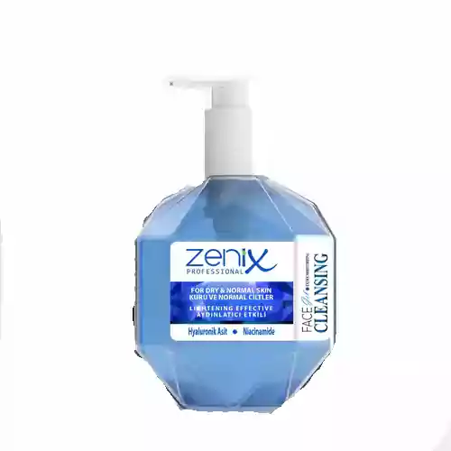 zenix-face-cleaning-gel-dry-normal-250-ml-ezgif.com-resize ژل پاک کننده صورت زنیکس Zenix Kuru Ve Normal Yüz برای پوست خشک و معمولی 250 میل - Image 1