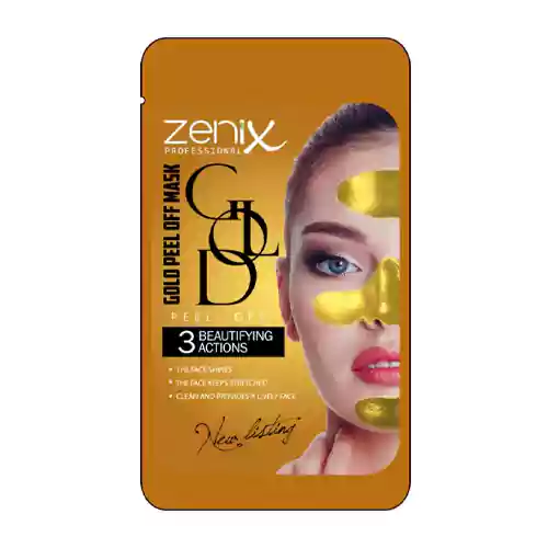 zenix-professional-peel-off-gold-mask-15g-7562-fdce.jpg ماسک صورت طلایی زنیکس Zenix Peel-off Gold لایه بردار پوست 15 گرم - Image 1