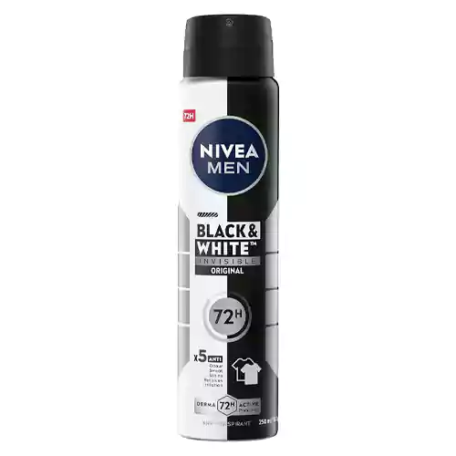 61xpo0vhF2L._AC_UF894,1000_QL80_ اسپری ضد تعریق آلمانی مردانه نیوآ NIVEA Deo Black & White Original Men ارجینال 150 میل - Image 1