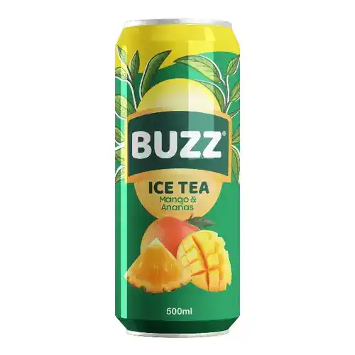 BUZZ چای سرد بوز Buzz Ice Tea Mango & Ananas با طعم انبه و آناناس 330 میل - Image 1