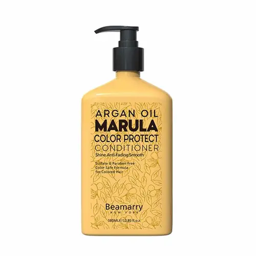 BEAMARRY-Argan-Oil-Marula-Color-Protect-Conditioner-380ml-ezgif.com-resize نرم کننده محافظ رنگ مو بیمری Beamarry Argan Oil Marula حاوی عصاره مارولا و روغن آرگان 380 میل - Image 1