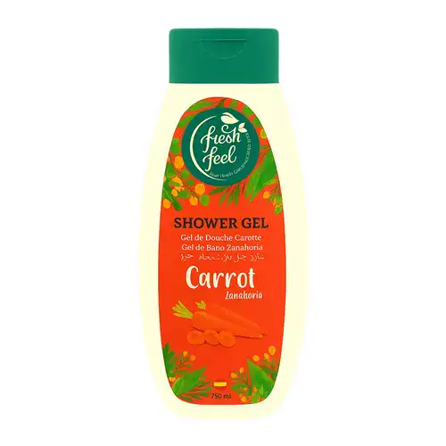 Untitled-6-ezgif.com-optiwebp شامپو بدن اسپانیایی فرش فیل FRESH FEEL Carrot مناسب انواع پوست 750 میل - Image 1