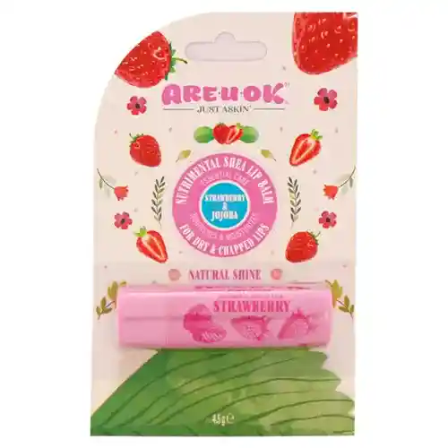 177211-ezgif.com-optiwebp بالم لب مرطوب کننده آر یو اکی Are U Ok Strawberries با طعم توت فرنگی 4.5 گرم - Image 1