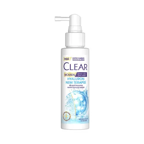 1_org_zoom3-ezgif.com-resize اسپری آبرسان مو کلیر CLEAR Women Hyaluron Nem Terapisi کاهش خشکی و شوره پوست سر 90 میل - Image 1