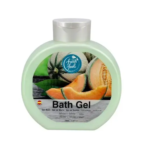 394637-f1ed32ec876ea3fee279444859a6b12b-ezgif.com-resize شامپو ژل بدن اسپانیایی فرش فیل FRESH FEEL Bath Gel MELON با رایحه طالبی 750 میل - Image 1