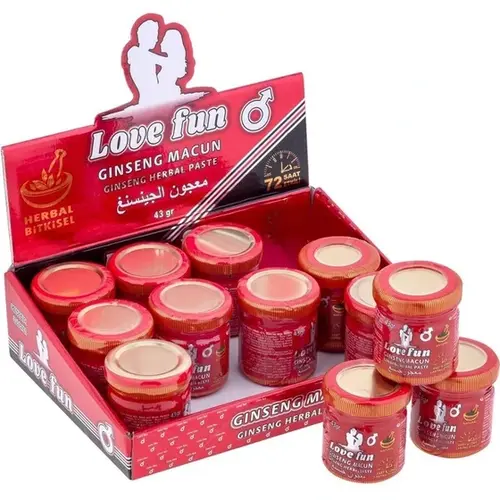 560x560-ezgif.com-resize معجون گیاهی تقویت کننده میل ج ن س ی مردان لاو فان Love fun ginseng macun حاوی جنسینگ 43 گرم - Image 1