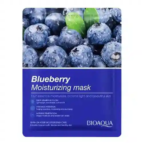 Bioaqua-Blueberry-Moisturiz-ezgif.com-optiwebp ماسک صورت ورقه ای بیوآکوا Bioaqua Blueberry Moisturizing Facial Mask حاوی عصاره بلوبری 25 گرم - Image 1
