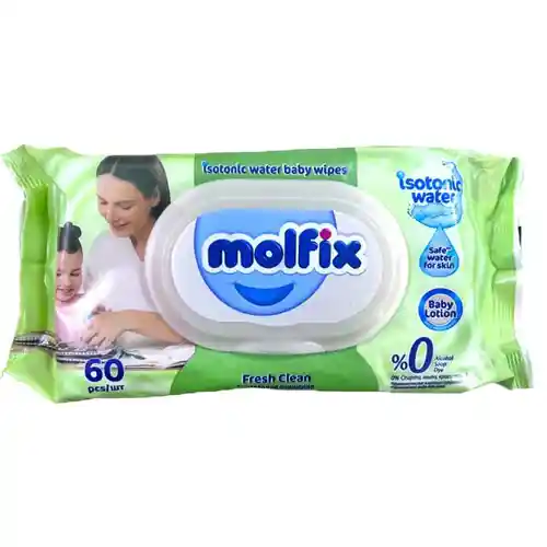 Untitled-86-ezgif.com-optiwebp دستمال مرطوب کودکان مولفیکس Molfix بدون ایجاد حساسیت و با حس طراوت و تمیزی بسته 60 عددی - Image 1