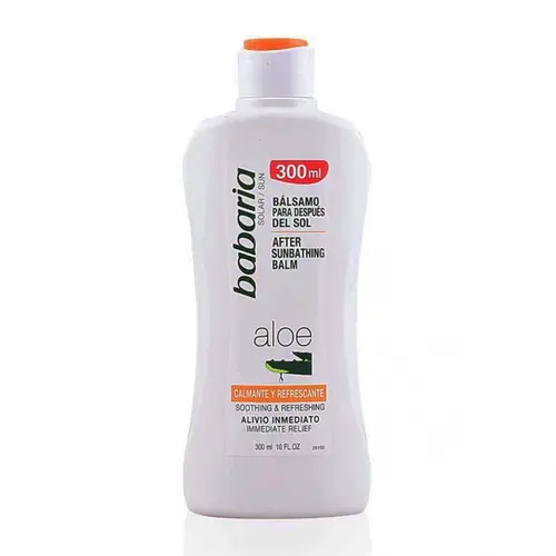 babaria-after-sun-aloe-vera-300-ml-ezgif.com-resize کرم افترسان آلوئه ورا اسپانیایی باباریا Babaria AFTERSUN ALOE BALM خنک کننده 300 میل - Image 1
