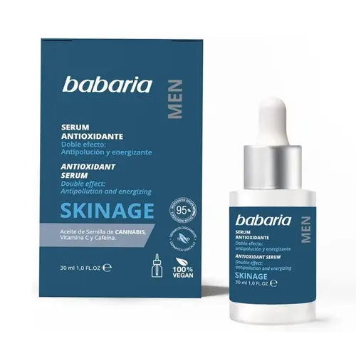 babaria-men-skinage-serum-anti-oxidante-30ml-ezgif.com-resize سرم آنتی اکسیدان مردانه اسپانیایی باباریا Babaria ANTI OXYDANT SERUM ضد پیری 30 میل - Image 1
