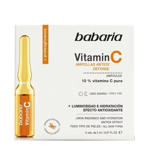 large-20220730131623ampool-ezgif.com-resize ویال ویتامین سی اسپانیایی باباریا Babaria VITAMIN C AMPOULES روشن کننده بسته 5 عددی - Image 1