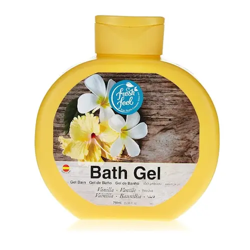 unnamed2-ezgif.com-resize شامپو ژل بدن اسپانیایی فرش فیل FRESH FEEL Bath Gel VANILLA با رایحه وانیل 750 میل - Image 1