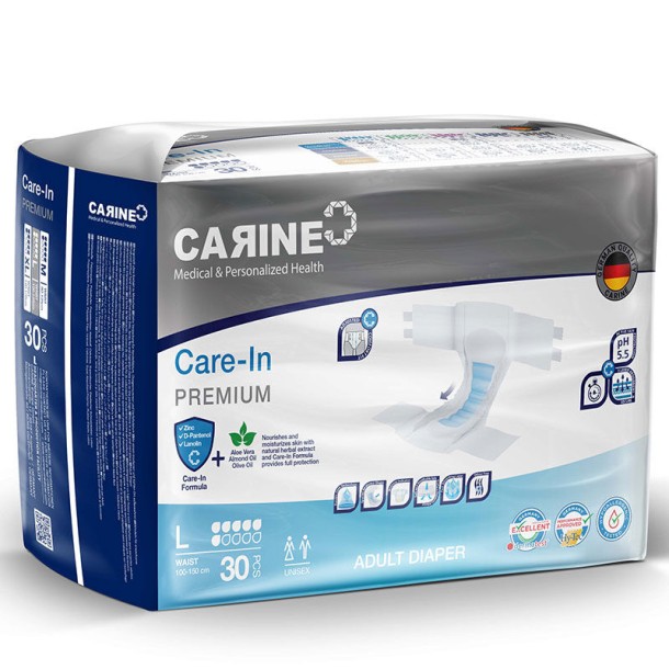2 پوشک بزرگسال آلمانی چسبی کارین Carine سایز لارج (L ) 30 عددی - Image 1
