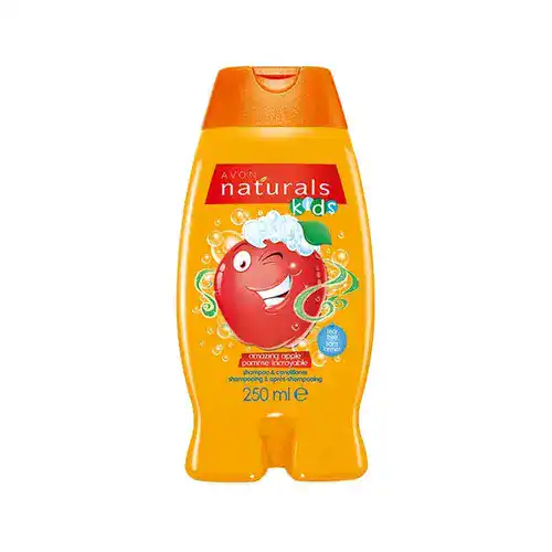 ---------AVON--250--ezgif.com-optiwebp (1) شامپو و نرم کننده کودکان انگلیسی آون AVON Shampoo & Conditioner Amazing Apple با رایحه سیب 250 میل - Image 1
