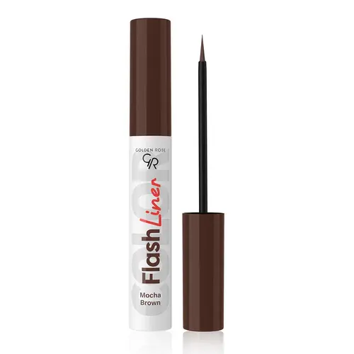 GoldenRose-Flash-Liner-Colored-Eyeliner-108-Mocha-Brown-1-ezgif.com-resize خط چشم رنگی گلدن رز Golden Rose Flash Liner شماره (108) رنگ قهوه ای موکا 3.5 میل - Image 1