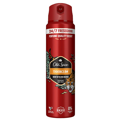 Old-Spice-Tigerclaw-Antiperspirant-Spray-with-Blood-Orange-Scent اسپری ضد تعریق ایتالیایی الد اسپایس Old Spice Tigerclaw با رایحه پرتقال و مشک 150 میل - Image 1
