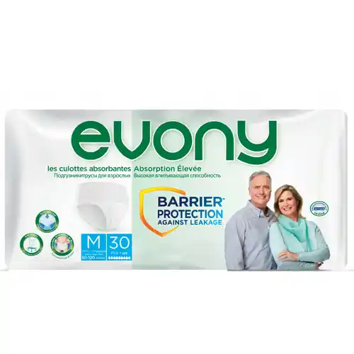 Untitled-1-ezgif.com-optiwebp (2) پوشک بزرگسال اِونی Evony Culottes Absorbantes سایز (M) بسته 30 عددی - Image 1