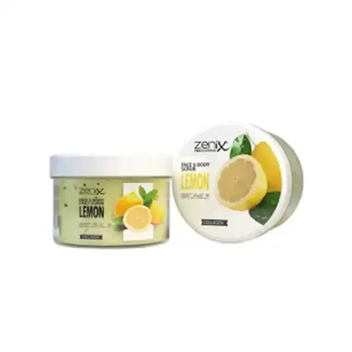Untitled-5-ezgif.com-optiwebp اسكراب صورت و بدن زنيكس Zenix Face & Body Scrub Lemon با عصاره لیمو 275 میل - Image 1