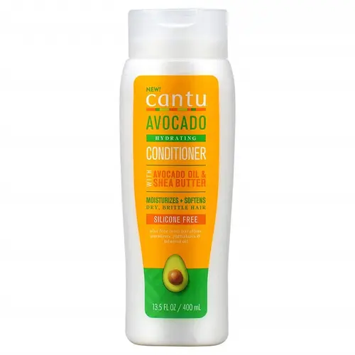 cantu-avocado-hydrating-conditioner-400ml-ezgif.com-resize نرمکننده موهای فر ایتالیایی کنتو Cantu Avocado Hydrating Conditioner آبرسان آووکادو برای موهای خشک 400 میل - Image 1